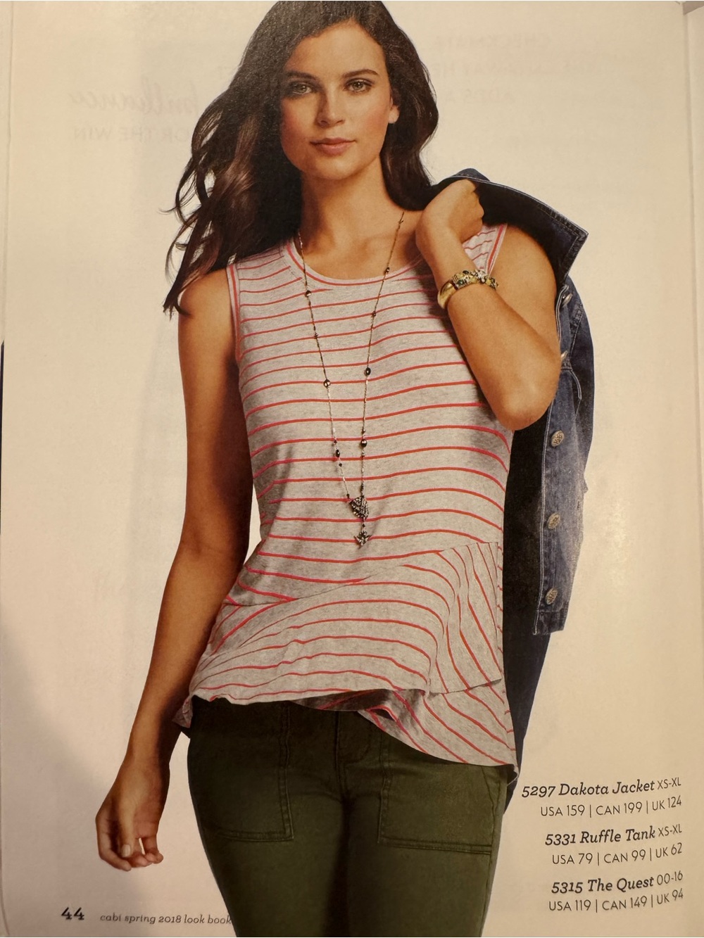 CAbi Ruffle Top - Size Small